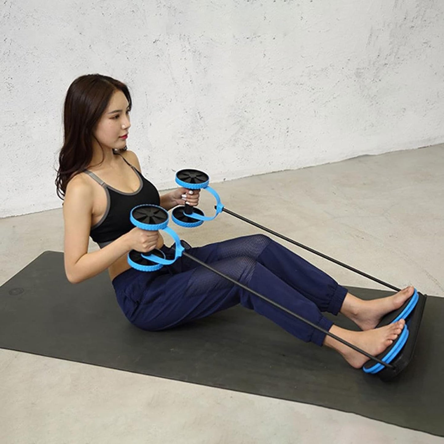 Wheel Roller with Knee Pad for Core Workouts
